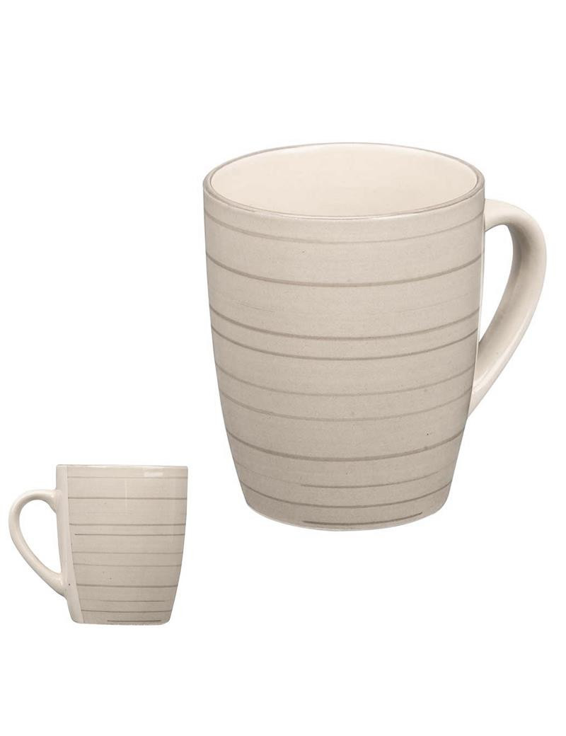 CANECA MUG 10564 ESPIRAL CINZA 30CL CERAMICA