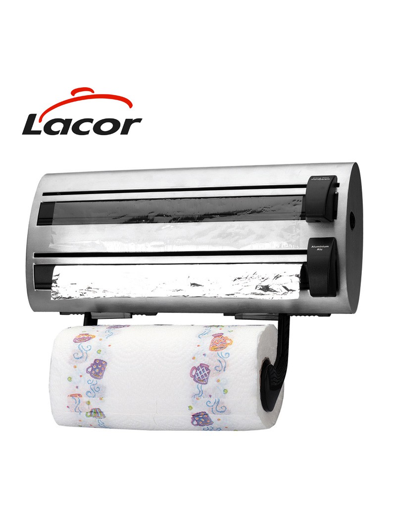 PORTA-ROLOS LACOR 60702 OVAL PAREDE INOX
