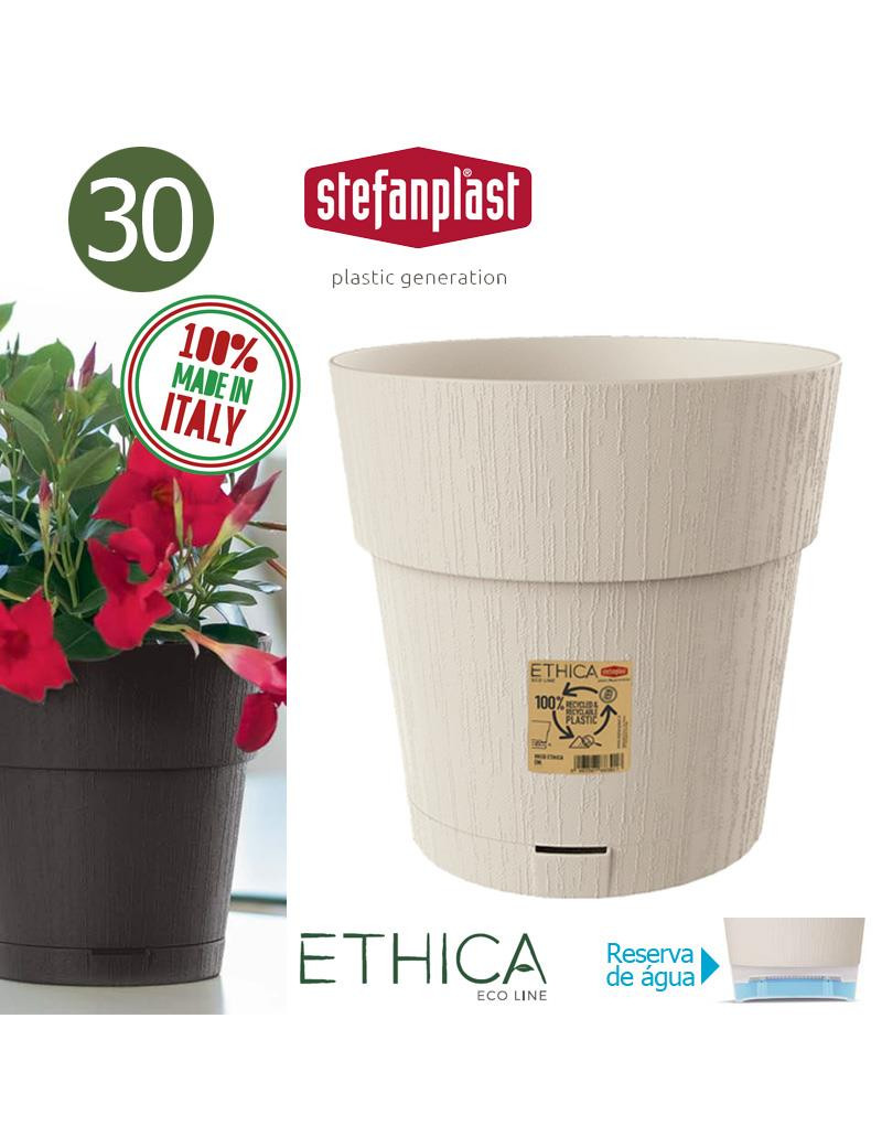 VASO 68150 ETHICA BRANCO GIZ 30X29CM PLST