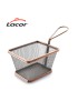 CESTO REDE LACOR 61067 MINI QUAD. 10X8X7CM BRONZE