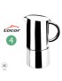 CAFETEIRA EXPRESSO LACOR 62054 MOKA 4CH INOX 18/10 INDUÇAO