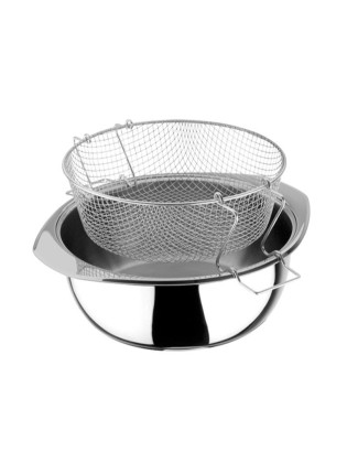 FRITADEIRA INOXIBAR 50280 C/ASAS IND. Ø22X10CM 3L INOX18/10