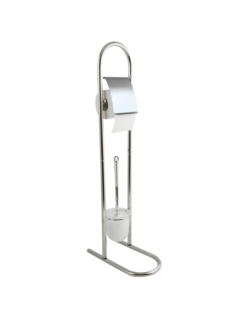 SUPORTE PAPEL 140383 C/LIMPA SANITAS 79CM CROMADO