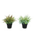 VASO 391045 PRETO SAMAMBAIA ARTIFICIAL 24CM SORTIDO