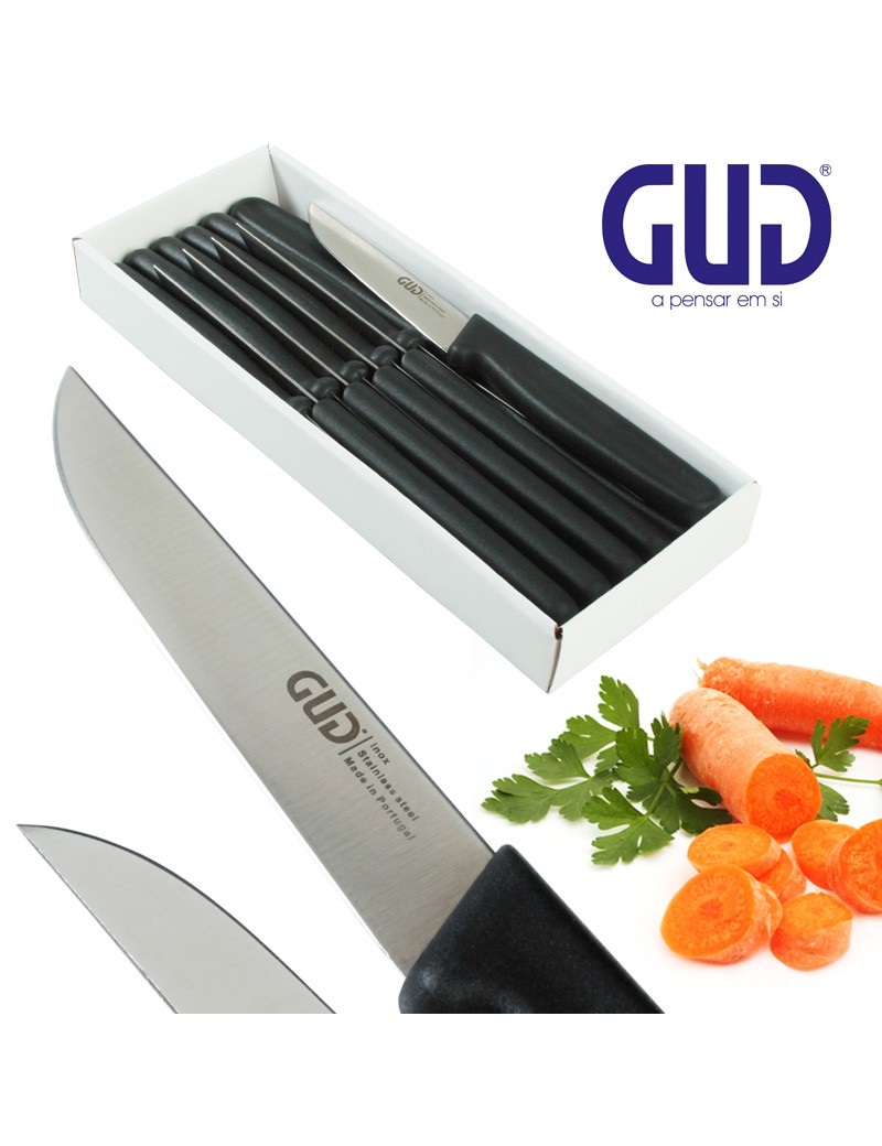 FACA GUD CURVA CONJ.12 FOSCA 9CM CABO PLST PRETO