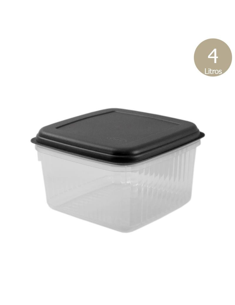 CAIXA HERMETICA CD 2440 BECLASSIC PRETO QUAD. 4L PLST