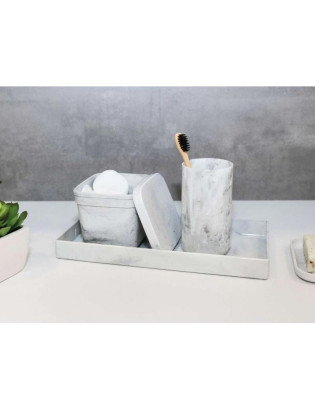 TABULEIRO CD 2757 STONE BRANCO ORGANIZADOR 31X15CM PLST