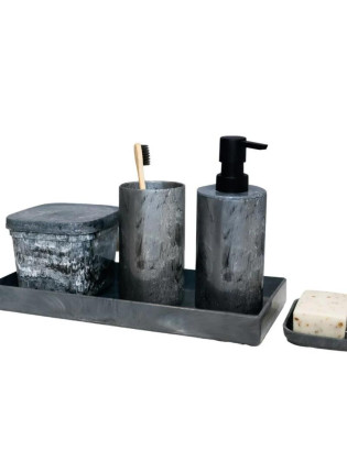 TABULEIRO CD 2757 STONE CINZA ORGANIZADOR 31X15CM PLST