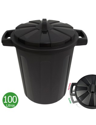 CONTENTOR LIXO C/TAMPA 100L...