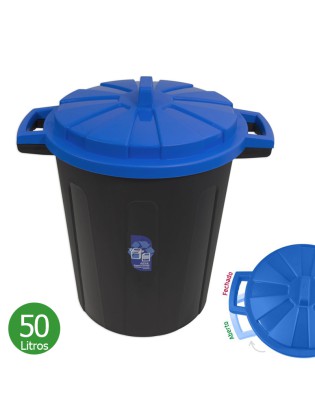 CONTENTOR LIXO 50L PRETO...