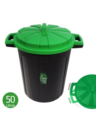 CONTENTOR  LIXO 50L PRETO...
