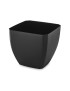 VASO EUROPA QUADRADO 5,5L 20X18CM PLST PRETO