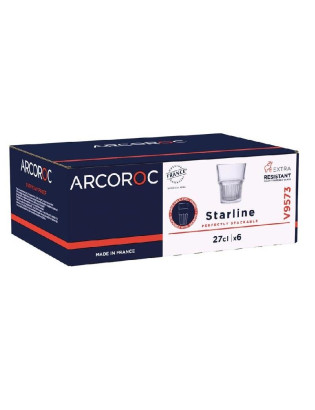 COPO ARCOROC STARLINE 27CL CONJ.6 VIDRO