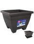 VASO JARDIM HEGA 14277 40X40X31,5CM PRETO PLST