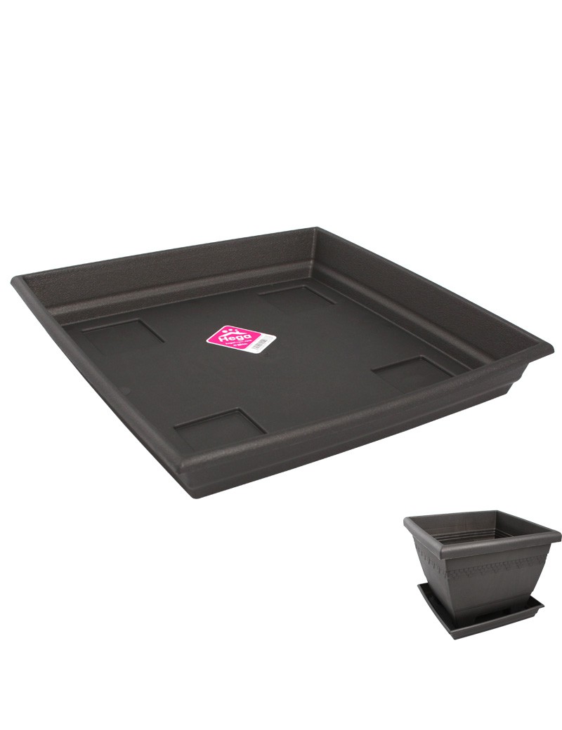 PRATO JARDIM HEGA 14279 36X36X5CM PRETO PLST