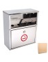 CINZEIRO PAREDE INOX  25,5X11X29CM