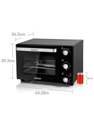 FORNO ELETRICO HAEGER SANTISS OV-22B.032A 22L 1300W PRETO