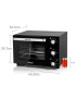 FORNO ELETRICO HAEGER SANTISS OV-22B.032A 22L 1300W PRETO
