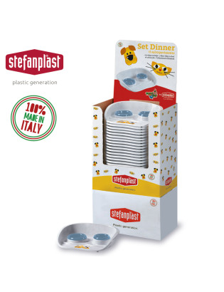 COMEDOURO 97775 DUPLO TORTORA/GRANITO 50X37,5X64CM PLST