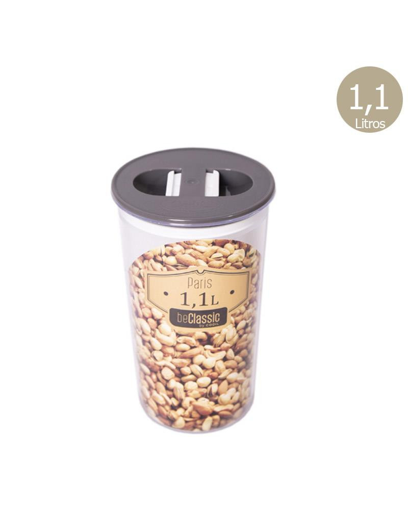 CAIXA HERMETICA CD 2332 BECLASSIC CINZA 1,1L PLST