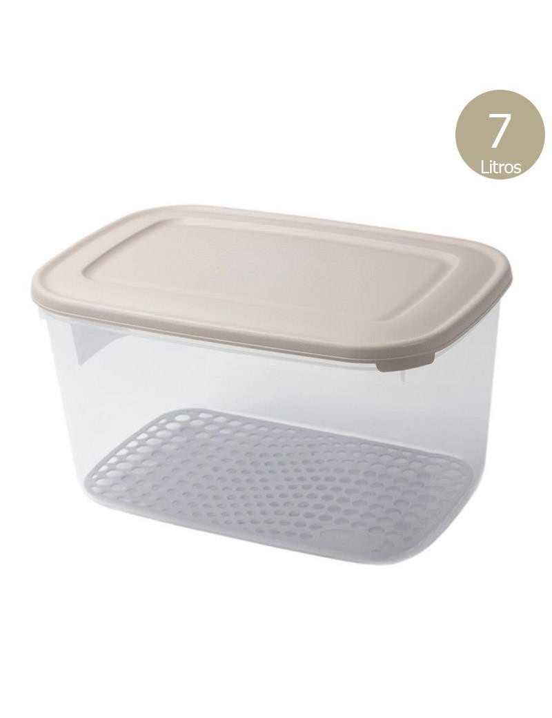 CAIXA HERMETICA CD 2528 BECLASSIC BEGE C/REDE 7L PLST