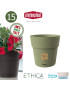 VASO 68002 ETHICA VERDE OLIVA 15X15CM PLST