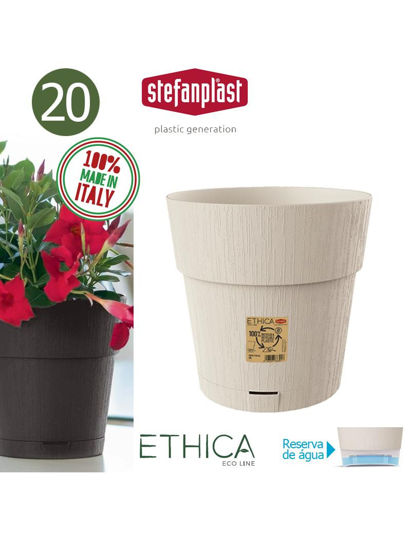 VASO 68050 ETHICA BRANCO GIZ 20X19CM PLST