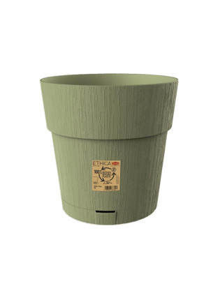 VASO 68102 ETHICA VERDE OLIVA 25X25CM PLST