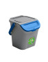 BALDE LIXO 69002 ECO WAY VERTICAL 28L C/TAMPA AZUL