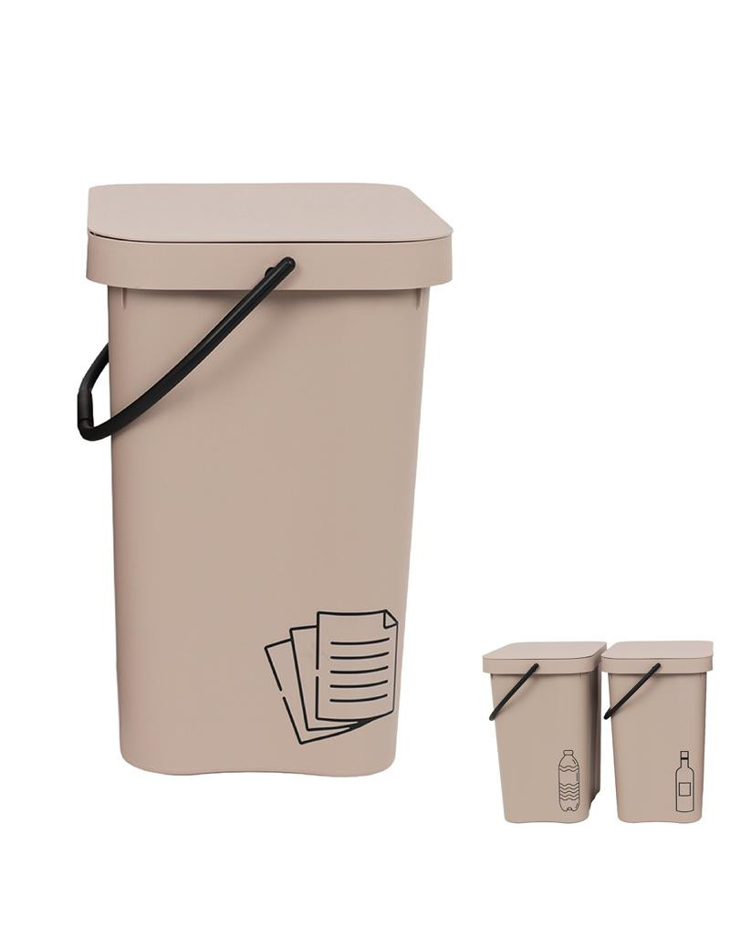 BALDE LIXO CD 2795 BECLAS EASY TO GO BEGE 21L C/ASA