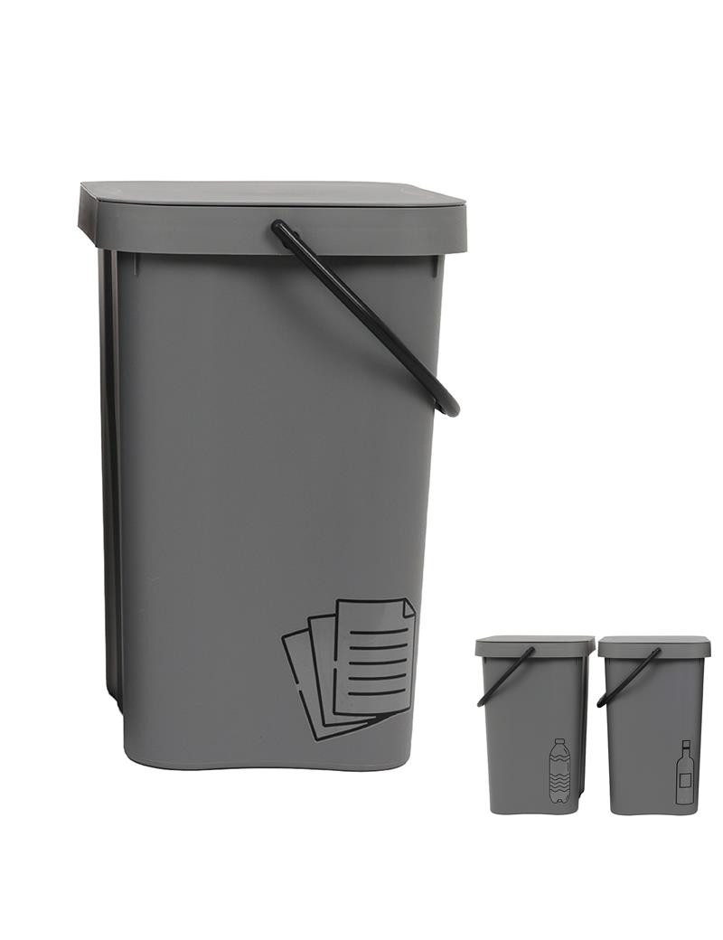 BALDE LIXO CD 2795 BECLAS EASY TO GO CINZA 21L C/ASA