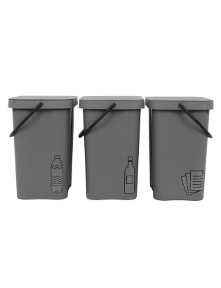 BALDE LIXO CD 2795 BECLAS EASY TO GO CINZA 21L C/ASA