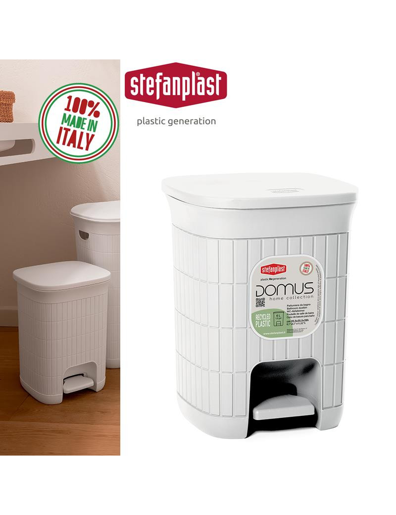 BALDE LIXO 90400 DOMUS BRANCO 6L PLST