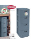 ARMARIO 90703 DOMUS AZUL SMOKY SLIM 4 GAV. 30X40X80CM PLST