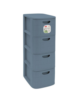 ARMARIO 90703 DOMUS AZUL SMOKY SLIM 4 GAV. 30X40X80CM PLST