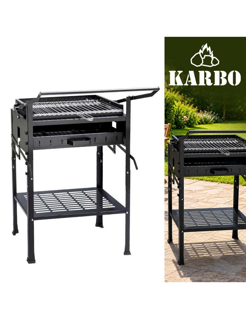 CHURRASQUEIRA KARBO N.4 GIRATORIA 56X36X102CM FERRO