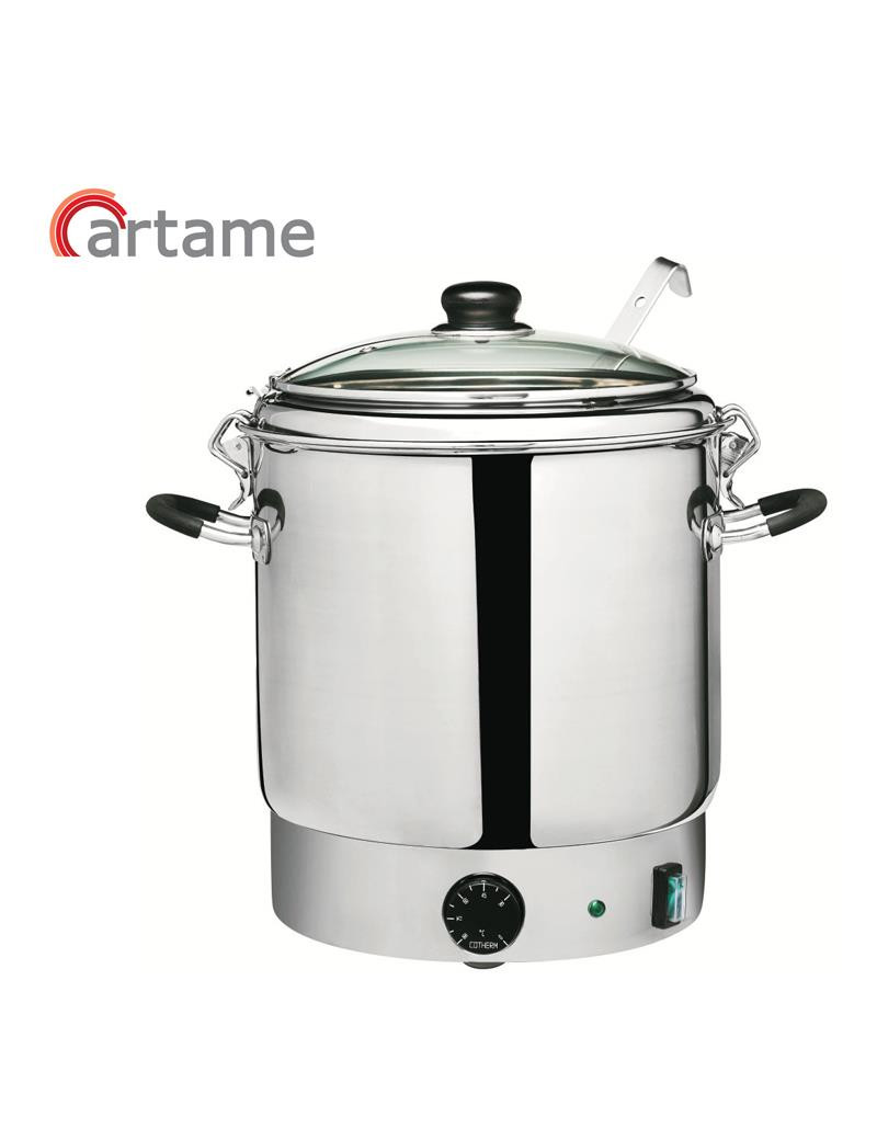 PANELA SOPA ELETRICA ARTAME 37701 C/TP VIDRO 10L 1200W INOX