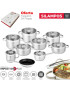 TREM SL ATLANTICO GLASS 9 PEÇAS INOX C/OFERTA FAQUEIRO
