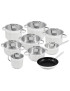 TREM SL ATLANTICO GLASS 9 PEÇAS INOX C/OFERTA FAQUEIRO