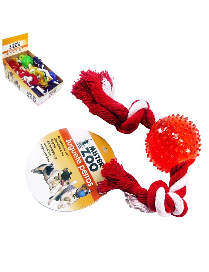 BRINQUEDO BOLA C/CORDA ZOO 51016  4X23CM CORES SORTIDAS