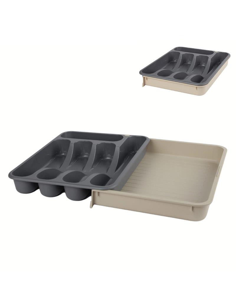 PORTA TALHERES CD 2853 BECLASSIC CINZA AJUST. 28-48X34CM PL