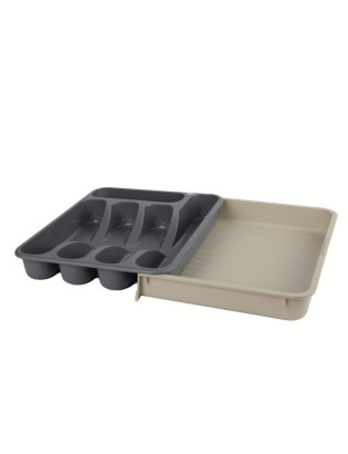 PORTA TALHERES CD 2853 BECLASSIC CINZA AJUST. 28-48X34CM PL