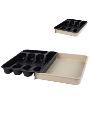 PORTA TALHERES CD 2853 BECLASSIC PRETO AJUST. 28-48X34CM PL