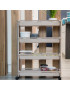 CARRO ARRUMAÇAO CD 3012 BEC CINZA EXTEN 37,5-60X15CM 4PRAT