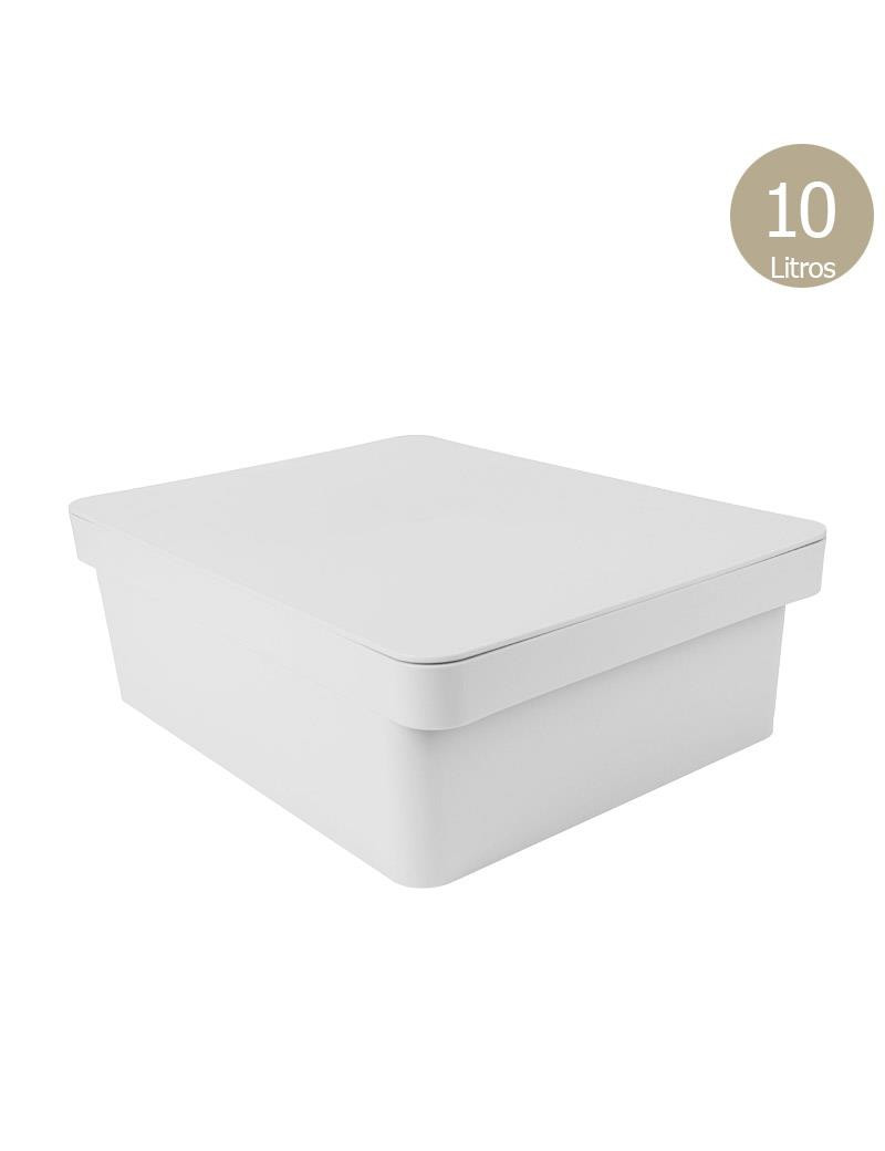 CAIXA ARRUMAÇAO CD 3065 BECLAS DECO BRANCO 10L 28X38X12CM