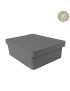 CAIXA ARRUMAÇAO CD 3065 BECLAS DECO CINZA 10L 28X38X12CM