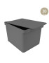 CAIXA ARRUMAÇAO CD 3066 BECLAS DECO CINZA 20L 28X38X24,5CM
