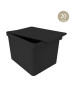 CAIXA ARRUMAÇAO CD 3066 BECLAS DECO PRETO 20L 28X38X24,5CM