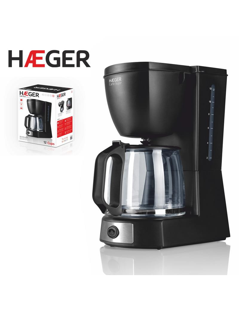MAQUINA CAFE HAEGER NOIR CM-68B.007A 680W 1,2L