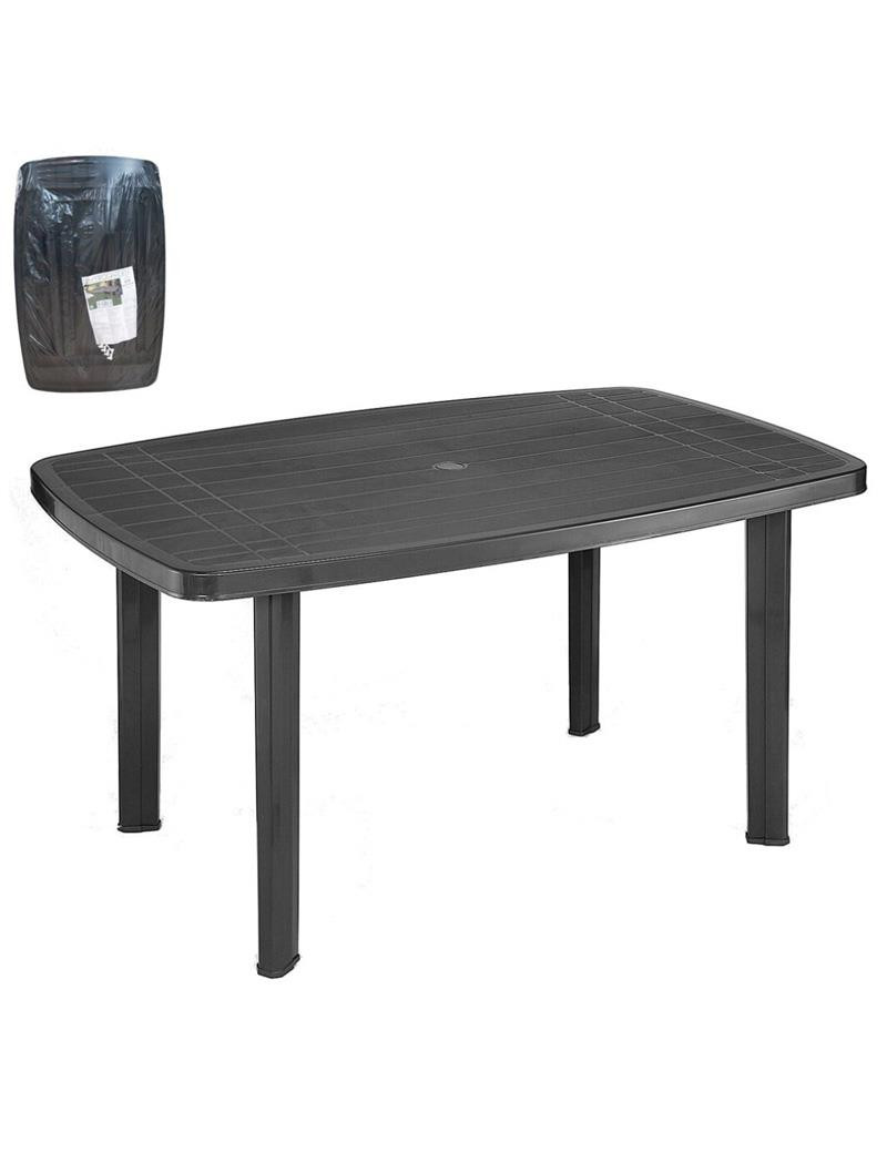 MESA OVAL FARO 3001 A ANTRACITE 140X90CM